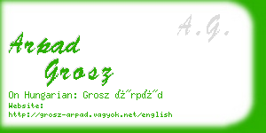 arpad grosz business card